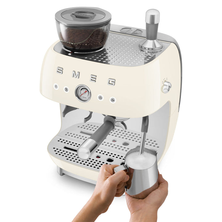 Espressomaschine mit Mahlwerk – Sahne